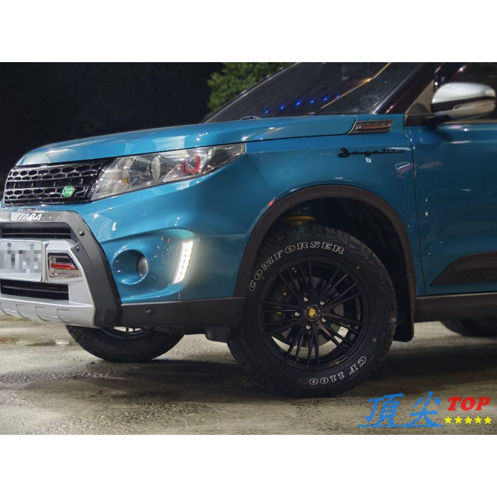 【頂尖】全新 16吋鋁圈 耀麒鋁圈551 16吋 7j 5x114.3 et40 平光黑 Vitara鋁圈/越野鋁圈-細節圖3