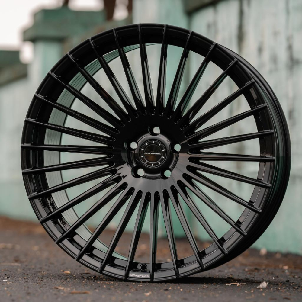 【頂尖】全新 鋁圈ATMOS 22吋鋁圈 5x112 10.5j et35 22吋旋壓鋁圈 亮黑色鋁圈 多爪放射性鋁圈-細節圖3