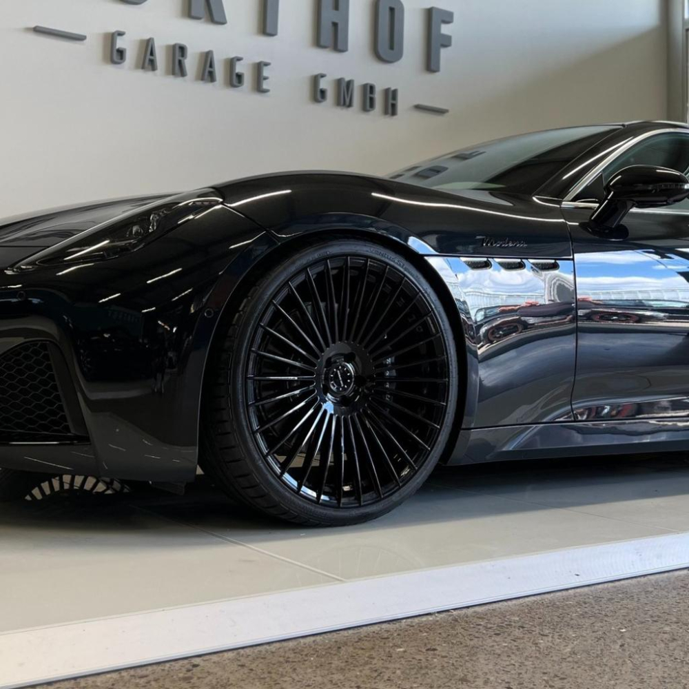 【頂尖】全新 鋁圈ATMOS 22吋鋁圈 5x112 10.5j et35 22吋旋壓鋁圈 亮黑色鋁圈 多爪放射性鋁圈-細節圖4