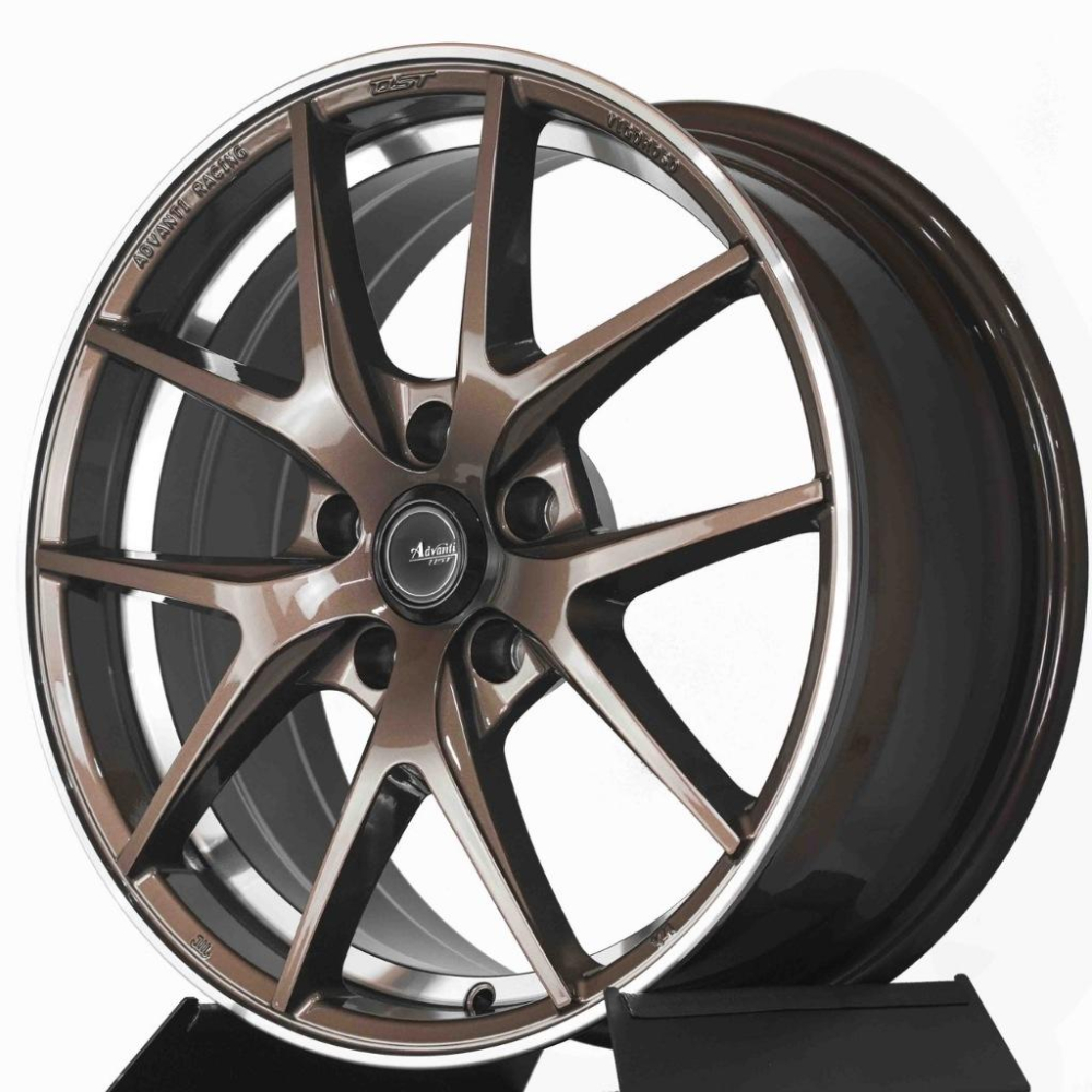【頂尖】全新Advanti 17寸鋁圈 MAT17旋壓鋁圈 5X114.3/5X112 7.5J ET40 古銅車邊-細節圖2