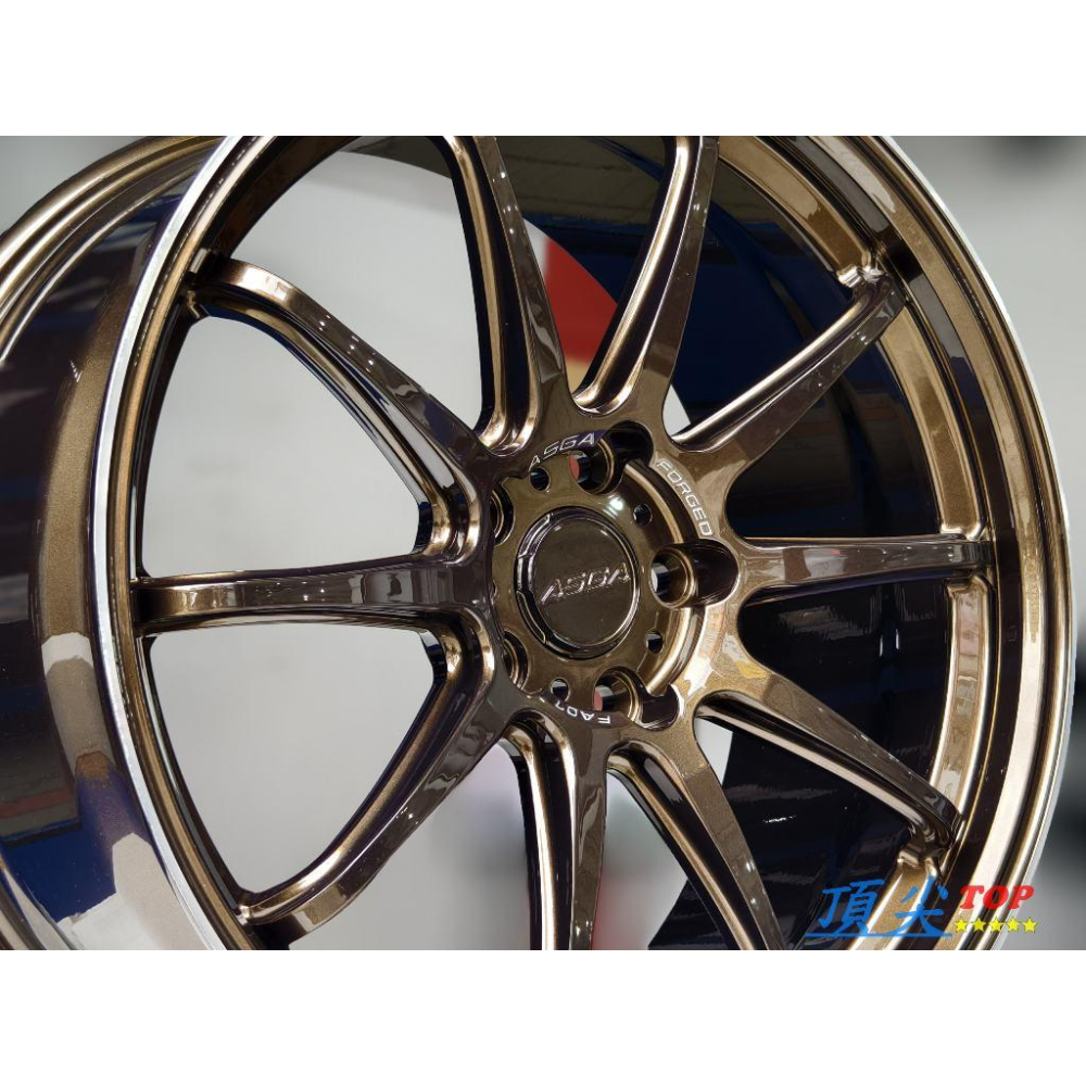 【頂尖】全新 ASGA鍛造鋁圈 FA07 19吋鍛造鋁圈 5X114.3/5X112/5X108 琥珀古銅/深唇鋁圈-細節圖4