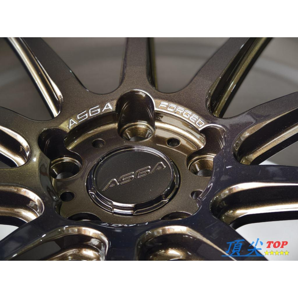 【頂尖】全新 ASGA鍛造鋁圈 FA07 19吋鍛造鋁圈 5X114.3/5X112/5X108 琥珀古銅/深唇鋁圈-細節圖5