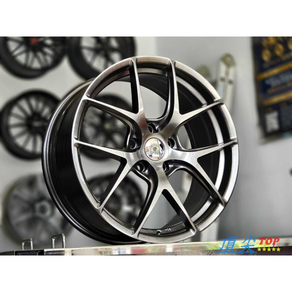【頂尖】全新 SI鋁圈 EP5700X 18吋旋壓鋁圈/18吋鋁圈 8J 5X108 ET40 黑高亮 類RID鋁圈樣式-細節圖2