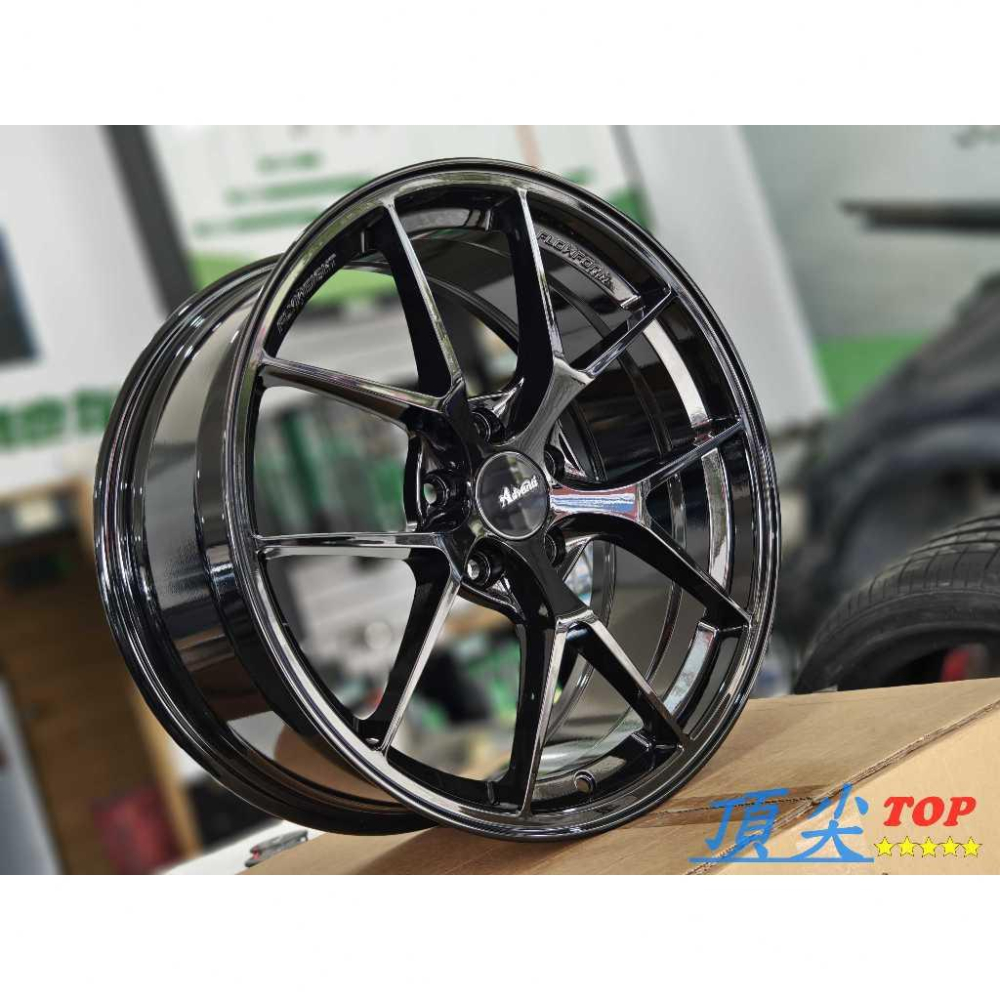 【頂尖】全新 18吋旋壓鋁圈 Advanti N808M 8j 5x112/5X114.3/5X100/5X108 亮黑-細節圖2