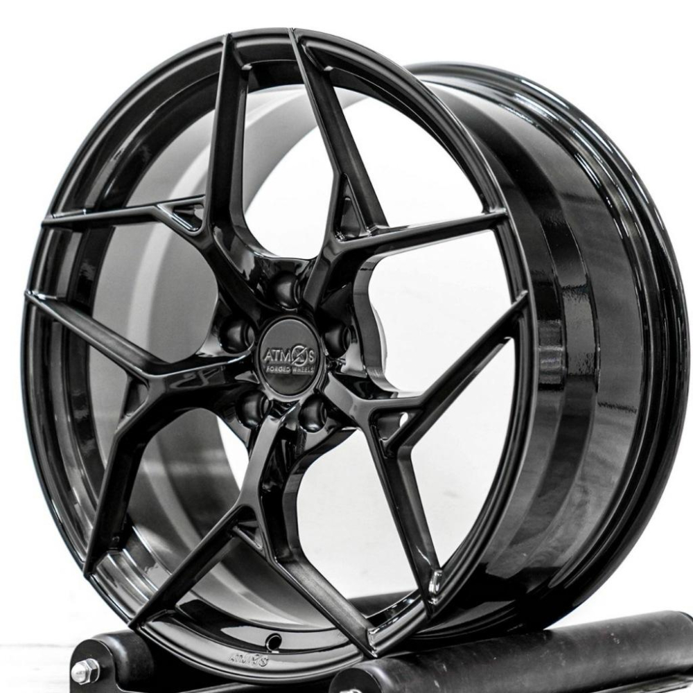 【頂尖】全新 ATMOS X鋁圈A104 拉絲黑 19吋鍛造鋁圈 8.5j 5x112 et42 ATMOS X鍛造鋁圈-細節圖3