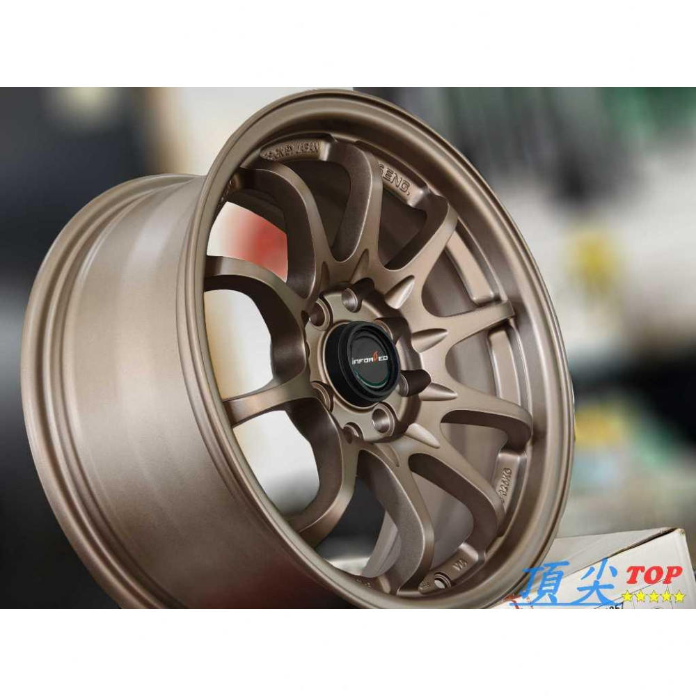 【頂尖】全新 inforged鋁圈 1857 15吋鋁圈 4X114.3/4X100 7J ET30 平光古銅-細節圖2