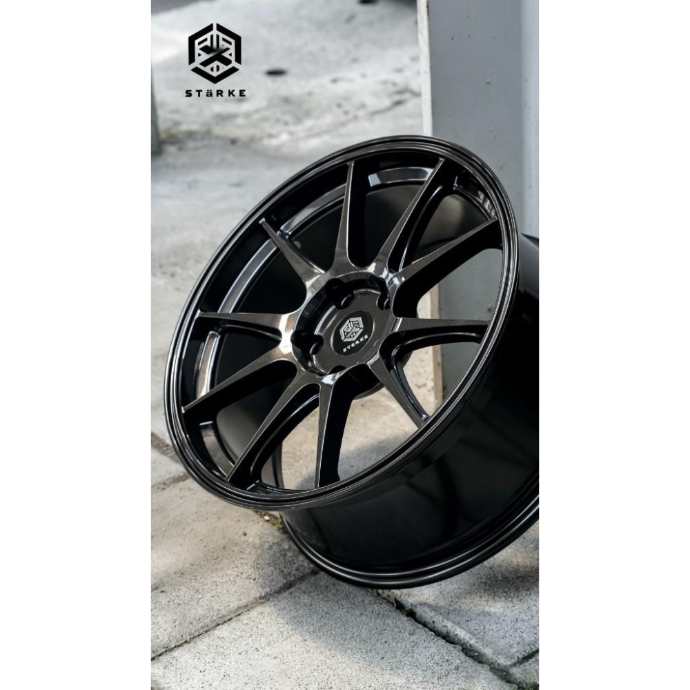【頂尖】全新 STARKE鋁圈 SF1 18吋鋁圈 8J 5X114/5X112 ET40 深黑鐵灰 18吋旋壓鋁圈-細節圖3