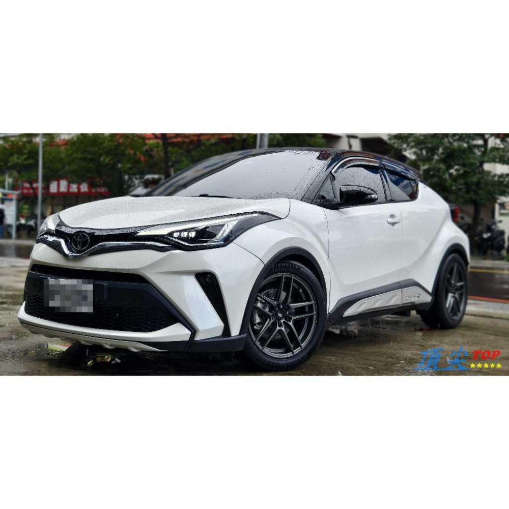 【頂尖】全新 ENKEI鋁圈 SC37 18吋 5X114.3 8J ET42 平光槍灰 TOYOTA CHR鋁圈實裝照-細節圖2