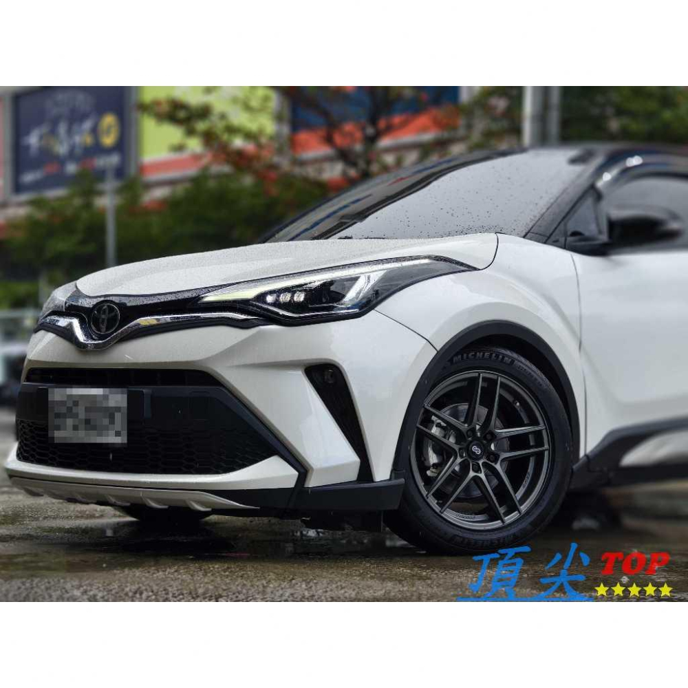 【頂尖】全新 ENKEI鋁圈 SC37 18吋 5X114.3 8J ET42 平光槍灰 TOYOTA CHR鋁圈實裝照-細節圖3