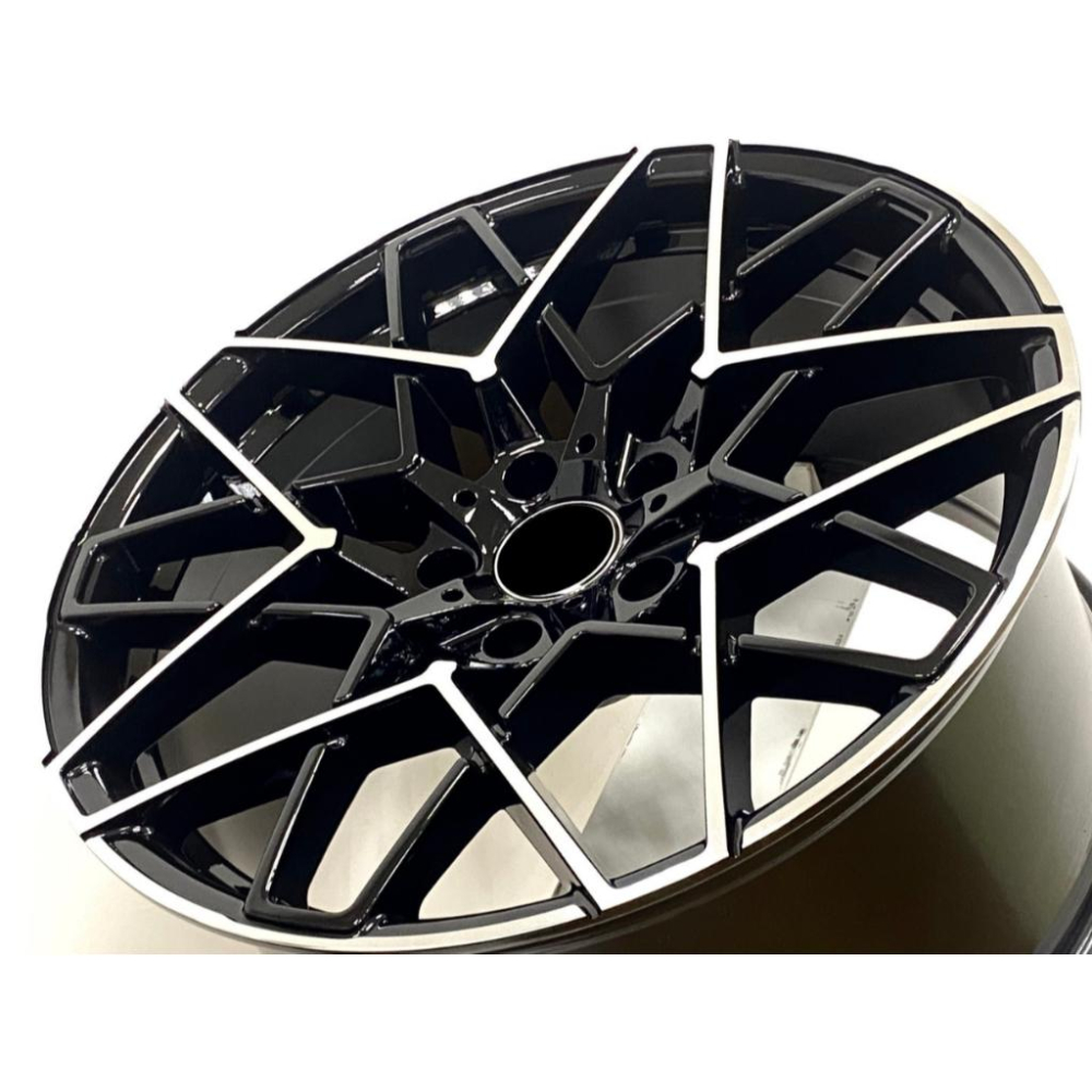 【頂尖】全新 耀麒鋁圈 BM37 19吋鋁圈 5X120 8.5J+9.5J ET35+ET40 亮黑底車面-細節圖3