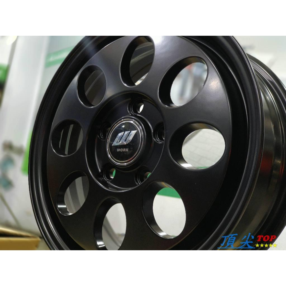 【頂尖】全新 15吋鋁圈522 5.5J ET45 5X114.3/4X114 平光黑 凌利鋁圈/town ace鋁圈-細節圖4