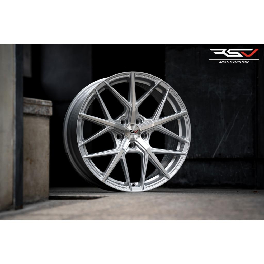 【頂尖】全新 RSV鋁圈SF2 18吋旋壓鋁圈 8J 5X114.3/5X112/5X100/5X108 烤漆銀+銀車面-細節圖2