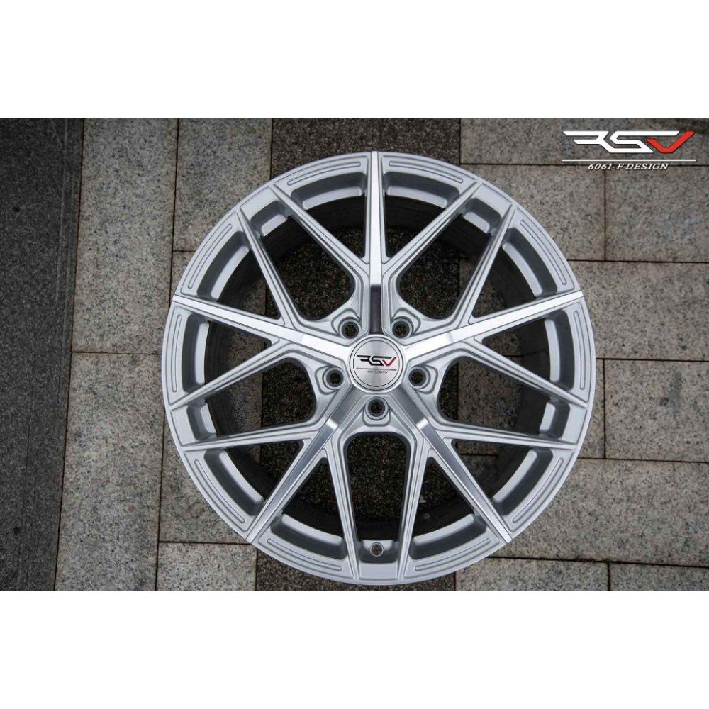 【頂尖】全新 RSV鋁圈SF2 18吋旋壓鋁圈 8J 5X114.3/5X112/5X100/5X108 烤漆銀+銀車面-細節圖5