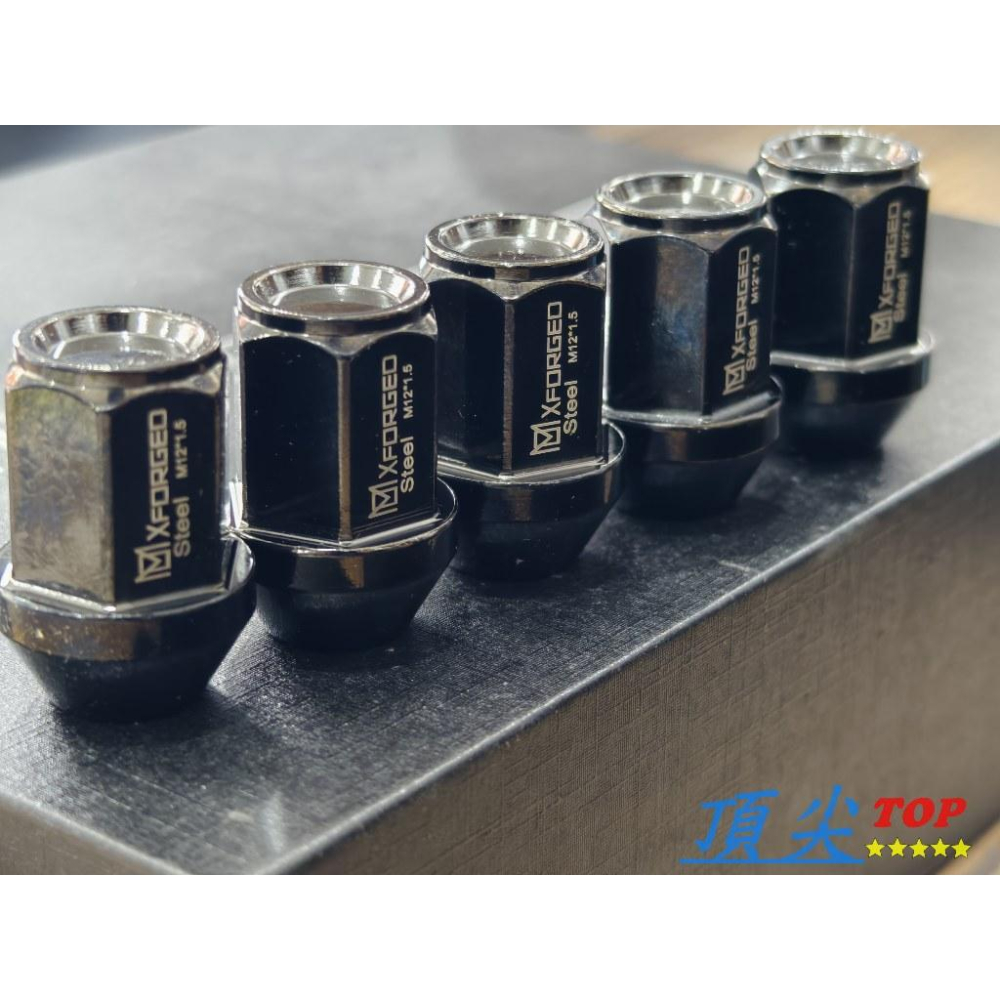 【頂尖】全新 鋁圈螺絲/鋁圈螺帽 M12X1.5 槍黑螺母 19號頭螺母 汽車輪胎螺絲/鑄鐵鋁圈螺絲-細節圖2