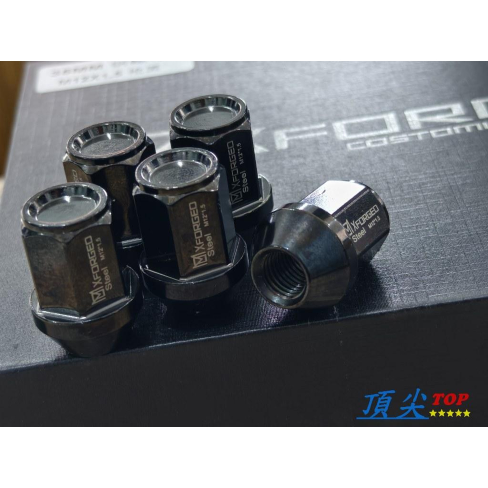 【頂尖】全新 鋁圈螺絲/鋁圈螺帽 M12X1.5 槍黑螺母 19號頭螺母 汽車輪胎螺絲/鑄鐵鋁圈螺絲-細節圖3