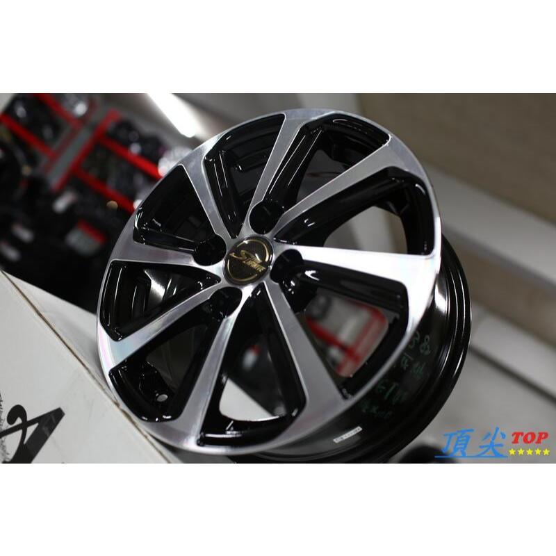 【頂尖】14吋鋁圈 SI鋁圈 S882 4X100 6J ET40 亮黑車面-細節圖2