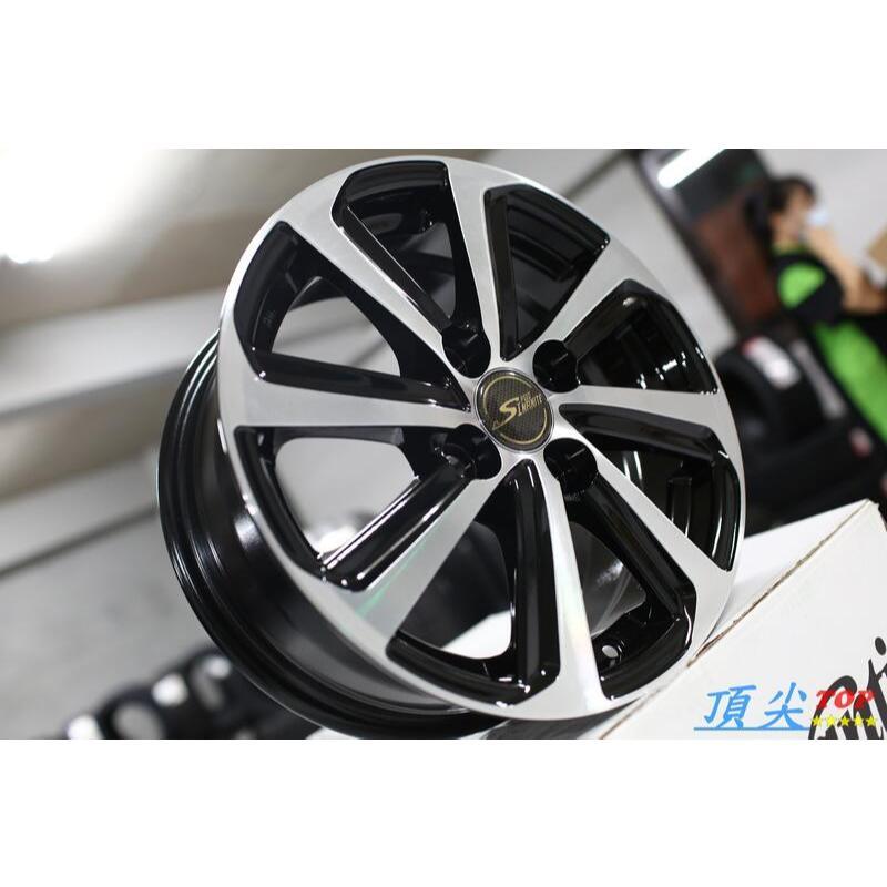 【頂尖】14吋鋁圈 SI鋁圈 S882 4X100 6J ET40 亮黑車面-細節圖3
