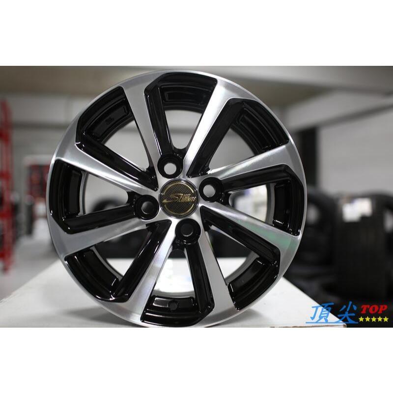 【頂尖】14吋鋁圈 SI鋁圈 S882 4X100 6J ET40 亮黑車面-細節圖4