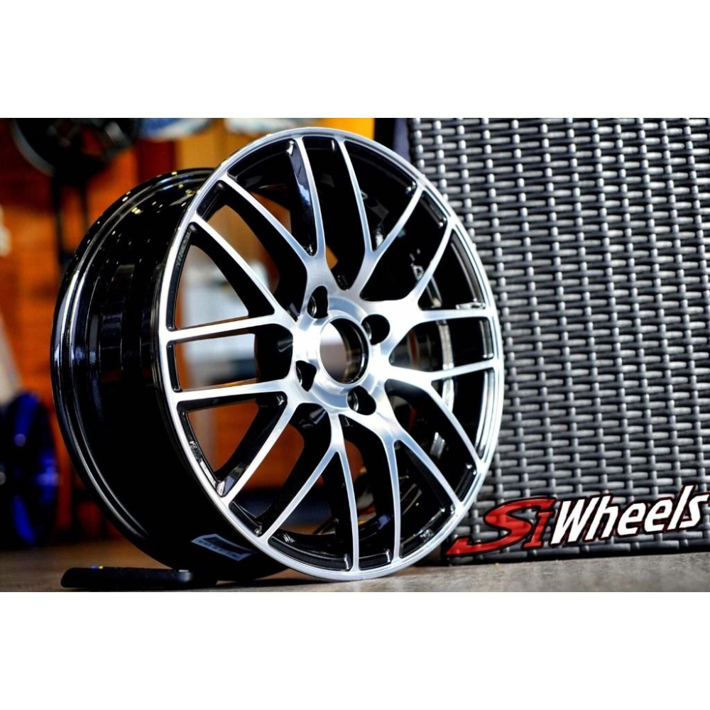 【頂尖】全新SI鋁圈M1340 15吋鋁圈4X100 6J ET40亮黑+銀面爪VIOS鋁圈 FIT鋁圈 YARIS鋁圈-細節圖2