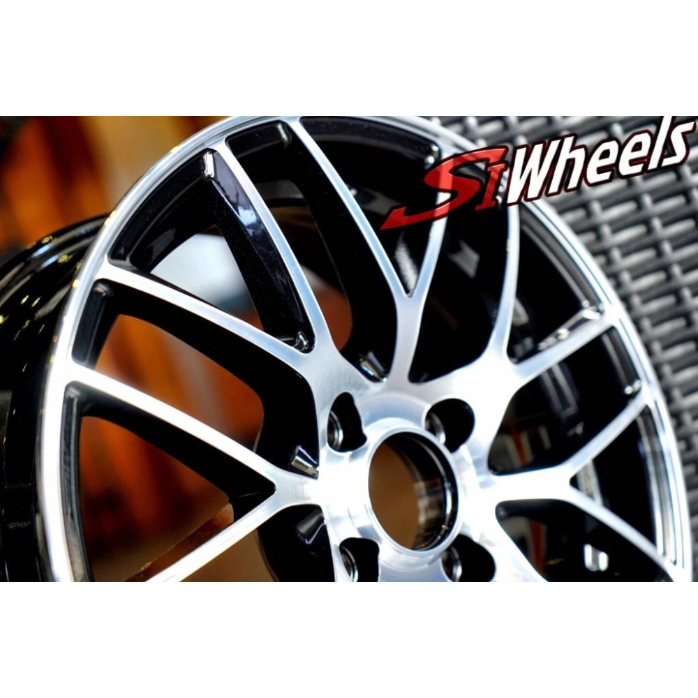 【頂尖】全新SI鋁圈M1340 15吋鋁圈4X100 6J ET40亮黑+銀面爪VIOS鋁圈 FIT鋁圈 YARIS鋁圈-細節圖4