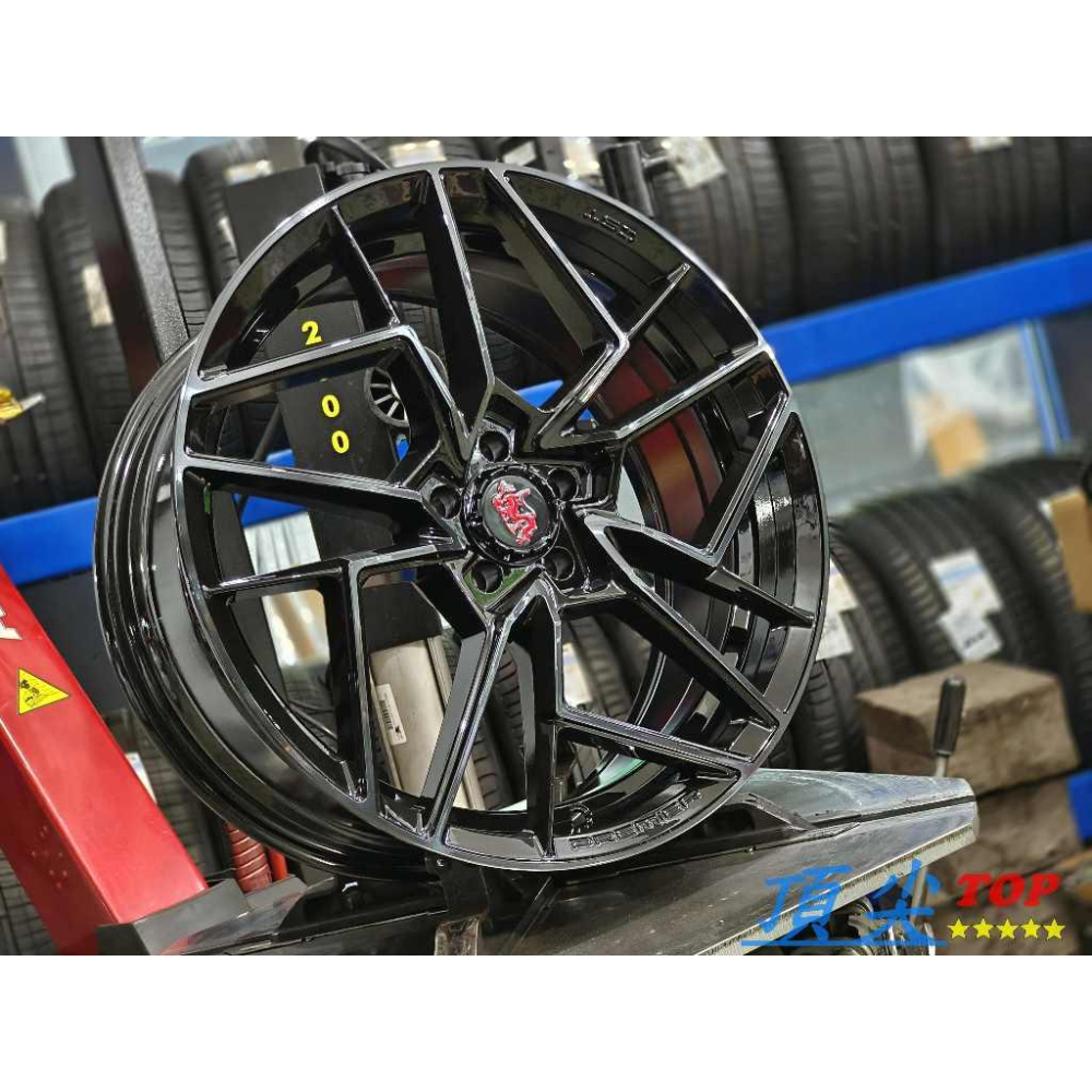 【頂尖】全新 PREMIER鋁圈 CST 18吋鋁圈 5X100 8J ET35 亮黑色+銀車面噴黑金油 18吋旋壓鋁圈-細節圖3