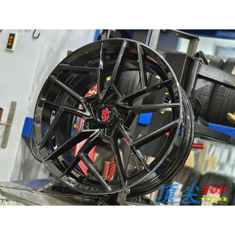 【頂尖】全新 PREMIER鋁圈 CST 18吋鋁圈 5X100 8J ET35 亮黑色+銀車面噴黑金油 18吋旋壓鋁圈-細節圖4