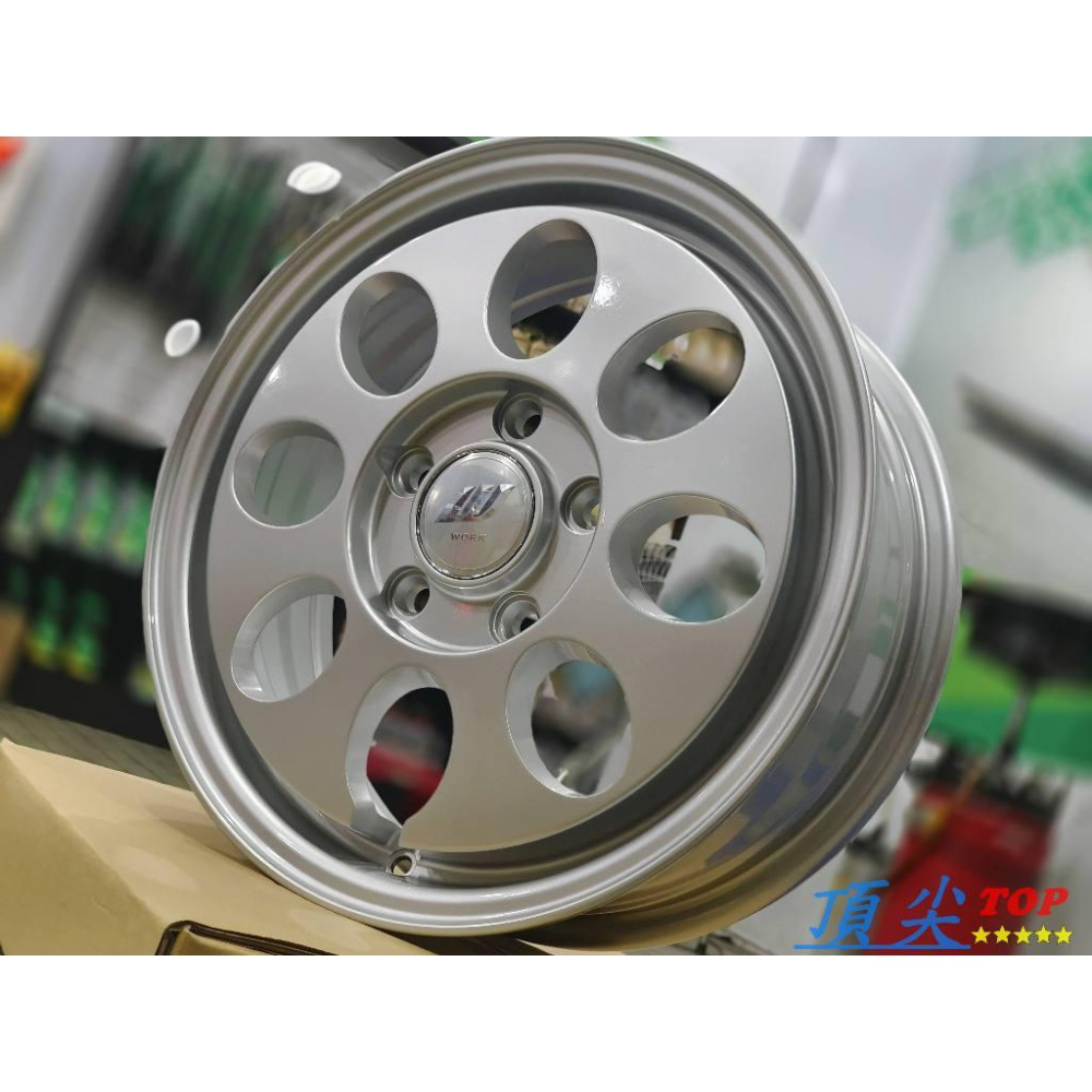 【頂尖】全新 15吋鋁圈522 5.5J ET45 5X114.3/4X114 銀色 凌利鋁圈/town ace鋁圈-細節圖3