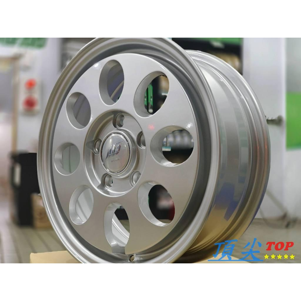 【頂尖】全新 15吋鋁圈522 5.5J ET45 5X114.3/4X114 銀色 凌利鋁圈/town ace鋁圈-細節圖4