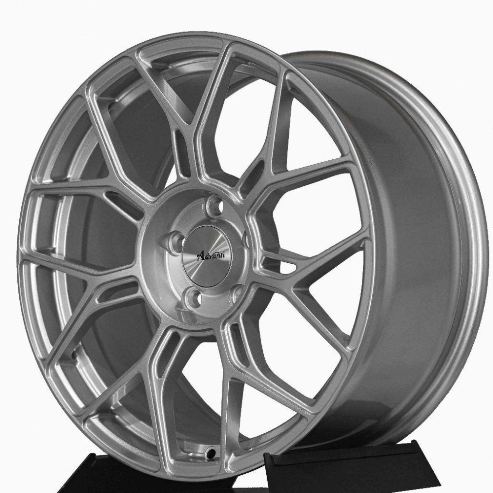 【頂尖】全新 18吋鋁圈 雅泛迪鋁圈MD086 8.5J ET43 5X114.3 閃銀/銀色鋁圈 Advanti鋁圈-細節圖2