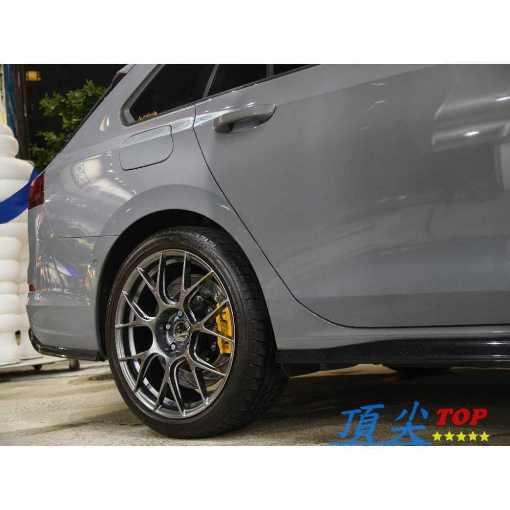 【頂尖】全新 SI鋁圈 EP27 18吋旋壓鋁圈 8J 5X112 ET40 黑高亮/鈦色鋁圈 福斯GOLF鋁圈實車照-細節圖2