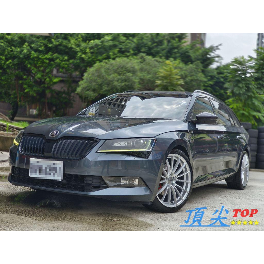【頂尖】全新ASGA鋁圈 ARF14 19吋 5X112 8.5J ET35 Octavia實車圖 銀色車面-細節圖4
