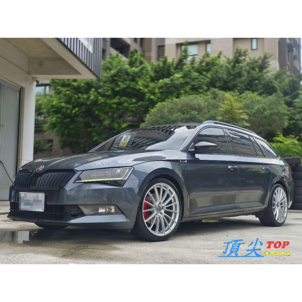 【頂尖】全新ASGA鋁圈 ARF14 19吋 5X112 8.5J ET35 Octavia實車圖 銀色車面-細節圖5