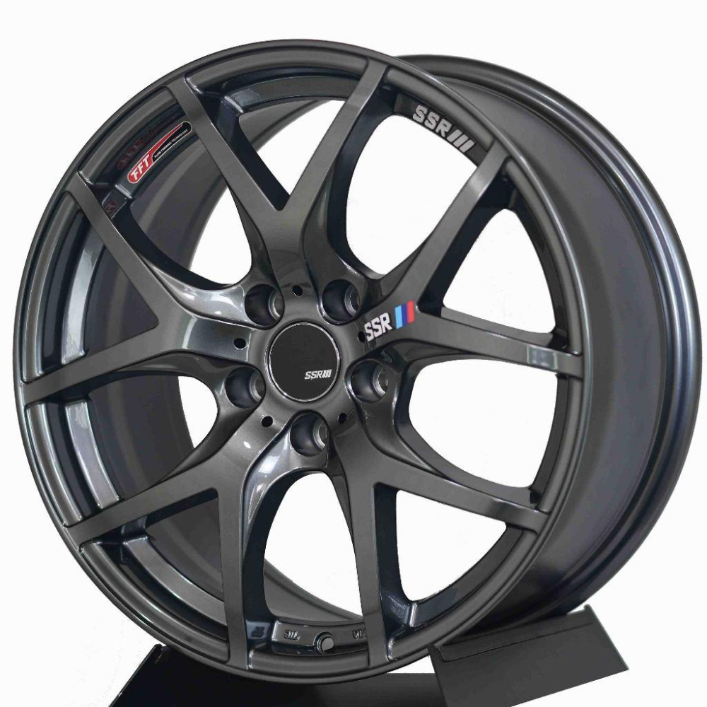 【頂尖】全新 SSR鋁圈 GTV03 18吋鋁圈 8.5J ET40 亮灰閃/亮灰/亮鐵灰 SSR GTV03 旋壓鋁圈-細節圖2
