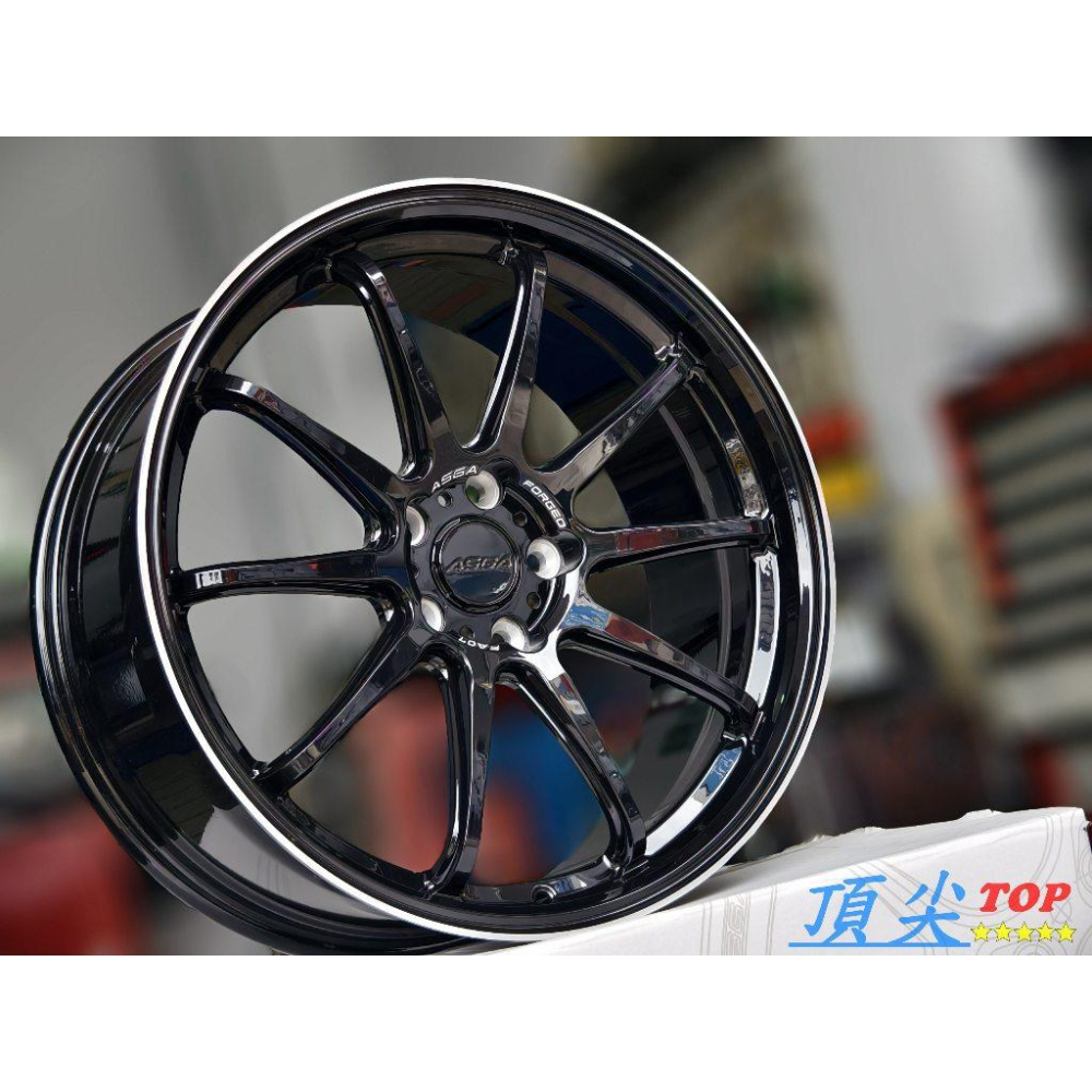【頂尖】全新 ASGA鍛造鋁圈 FA07 19吋鍛造鋁圈 5X114.3/5X112/5X108 鋼琴黑/亮黑/深唇鋁圈-細節圖2