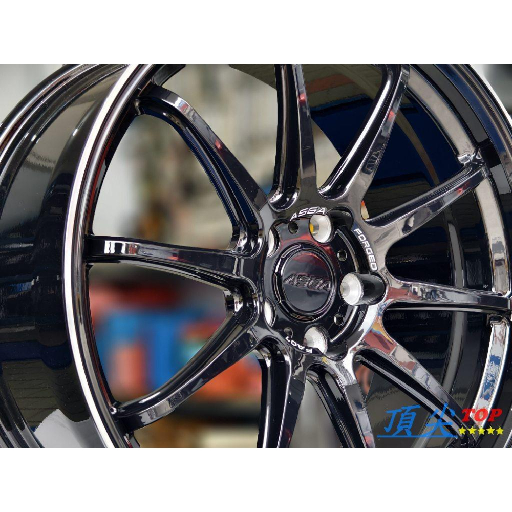 【頂尖】全新 ASGA鍛造鋁圈 FA07 19吋鍛造鋁圈 5X114.3/5X112/5X108 鋼琴黑/亮黑/深唇鋁圈-細節圖4