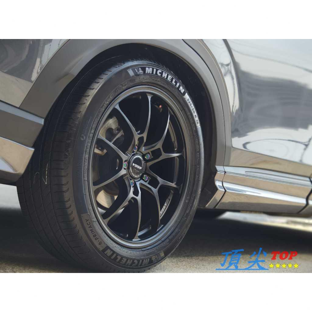 【頂尖】全新 ASGA鋁圈 ARF15 18吋旋壓鋁圈 8J ET40 平光黑 本田HRV鋁圈實車照 類G025LC鋁圈-細節圖4