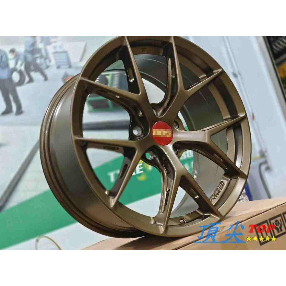 【頂尖】全新 北德文鋁圈 類FIR樣式鋁圈/平光古銅 18吋旋壓鋁圈 8.5J 5X114.3/5x112 et40-細節圖2