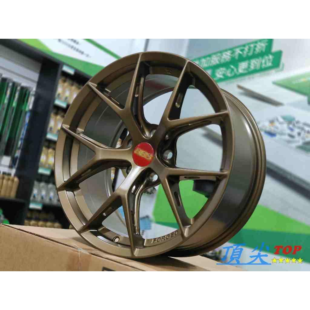 【頂尖】全新 北德文鋁圈 類FIR樣式鋁圈/平光古銅 18吋旋壓鋁圈 8.5J 5X114.3/5x112 et40-細節圖3