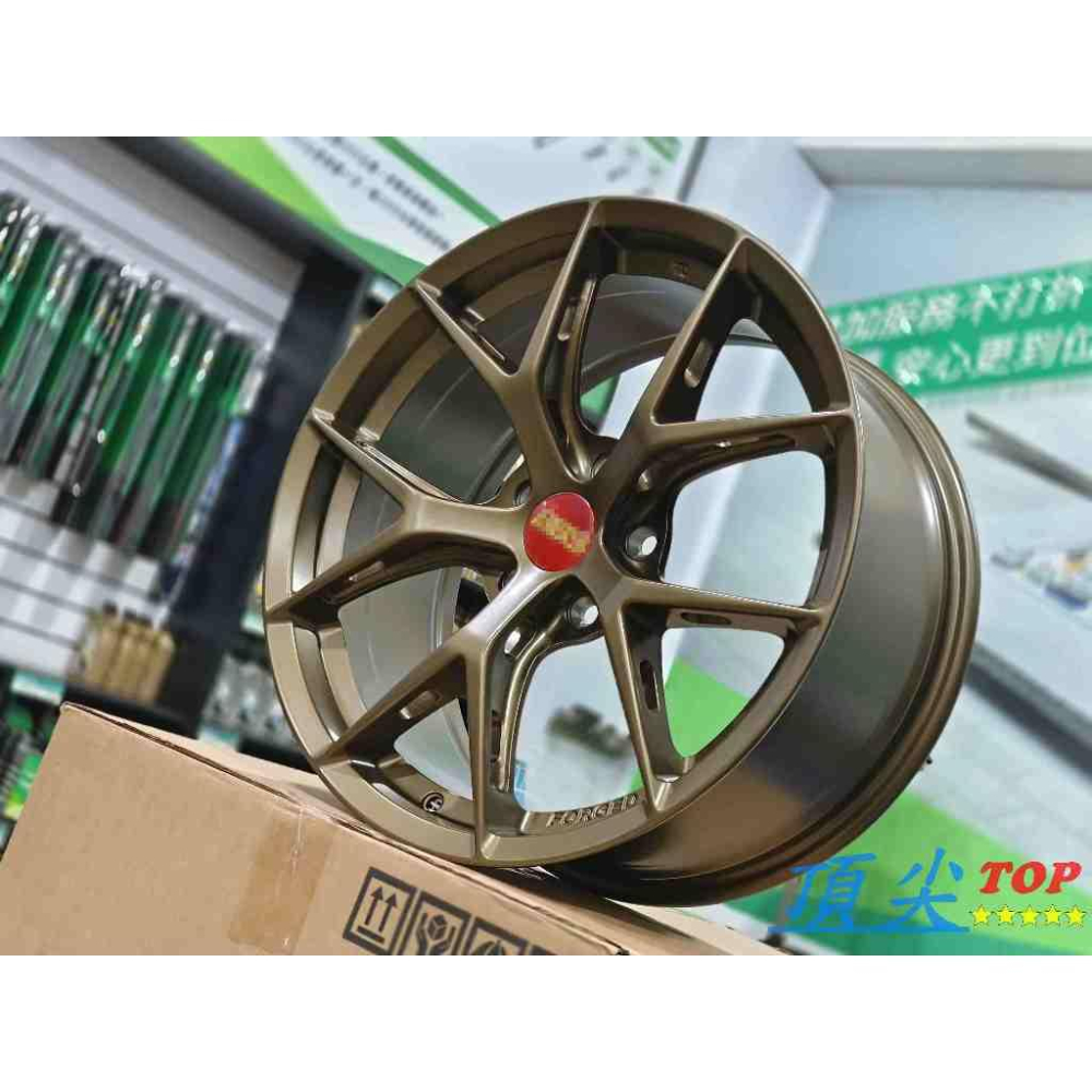 【頂尖】全新 北德文鋁圈 類FIR樣式鋁圈/平光古銅 18吋旋壓鋁圈 8.5J 5X114.3/5x112 et40-細節圖5