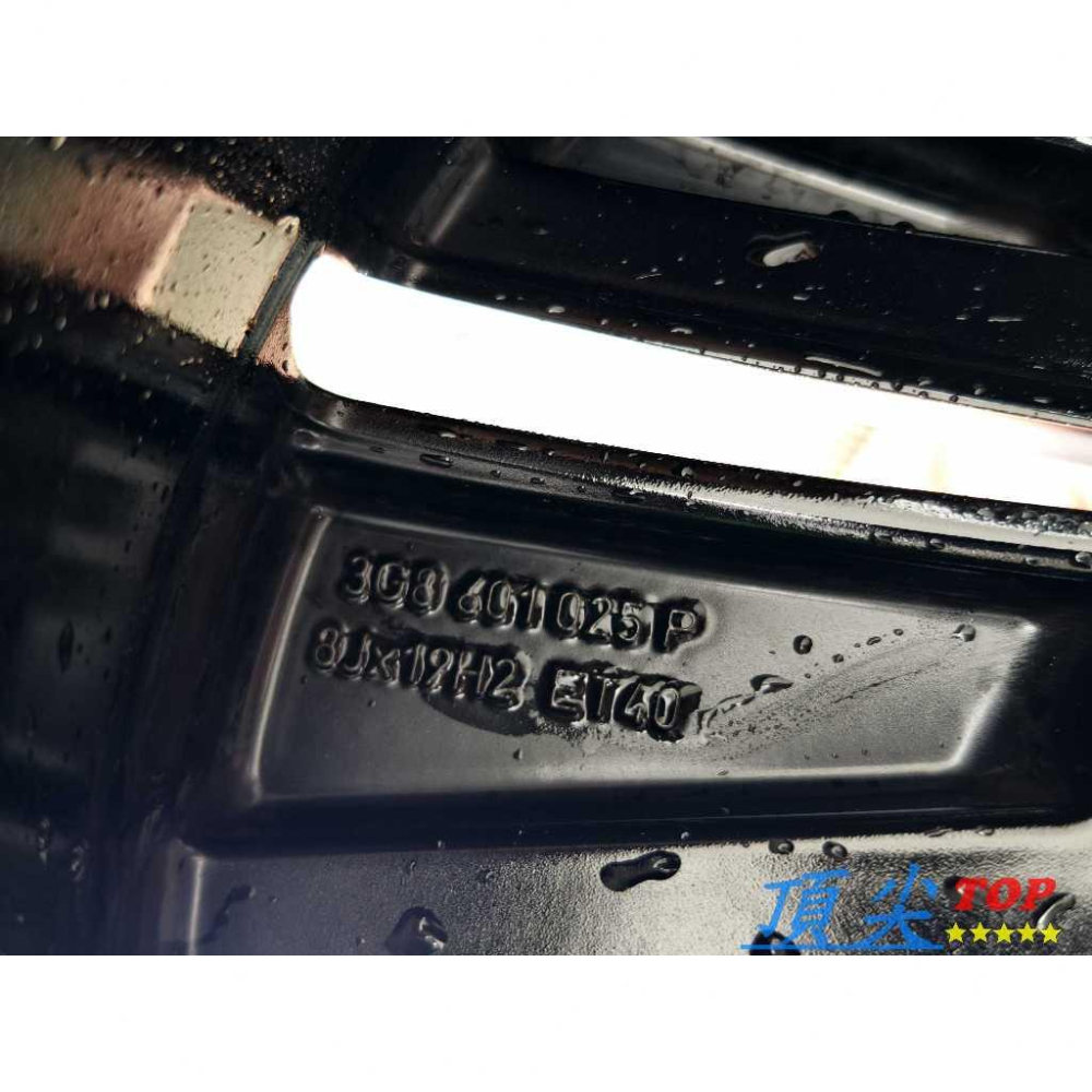 【頂尖】中古鋁圈Arteo19吋鋁圈 福斯19吋鋁圈 5X112 8J ET40 正面有一條傷痕 一套16000-細節圖6