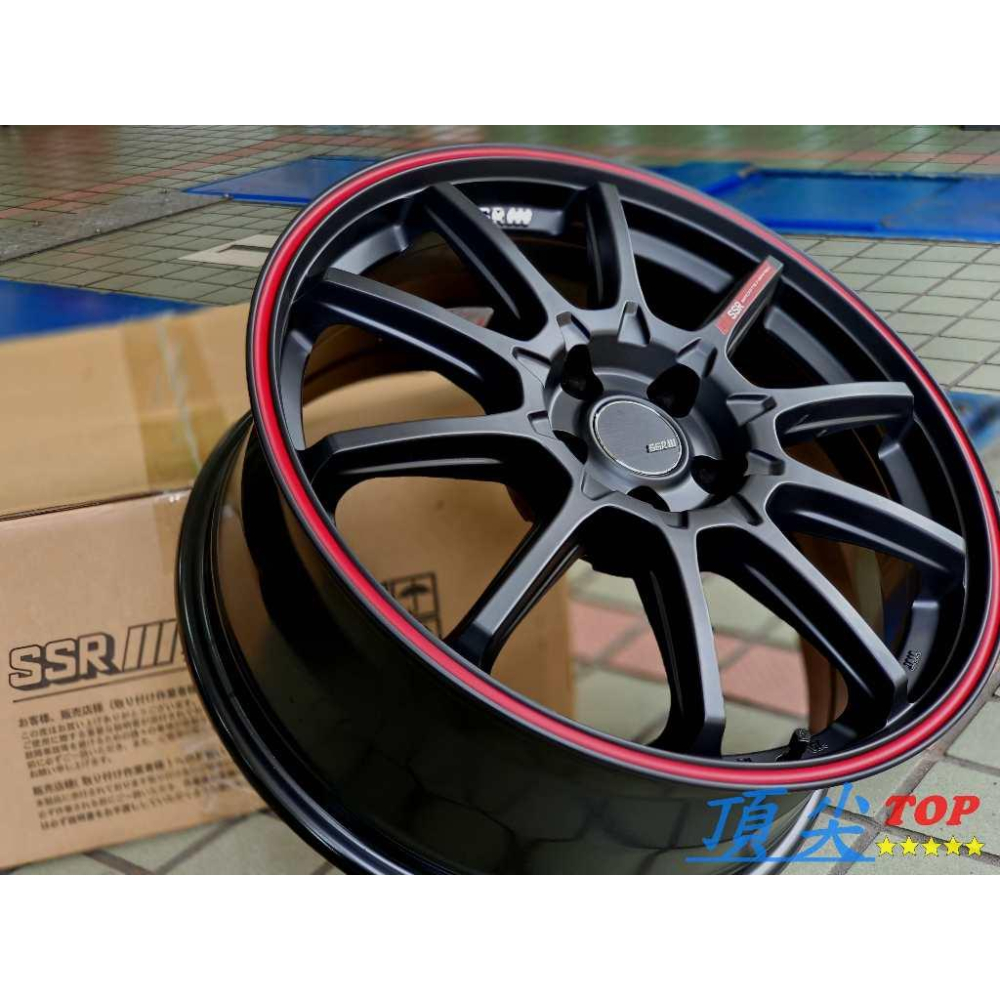 【頂尖】全新 SSR鋁圈 SSR GTV05 5X114.3/5X112/5X100/5X108 平光黑+紅邊-細節圖6