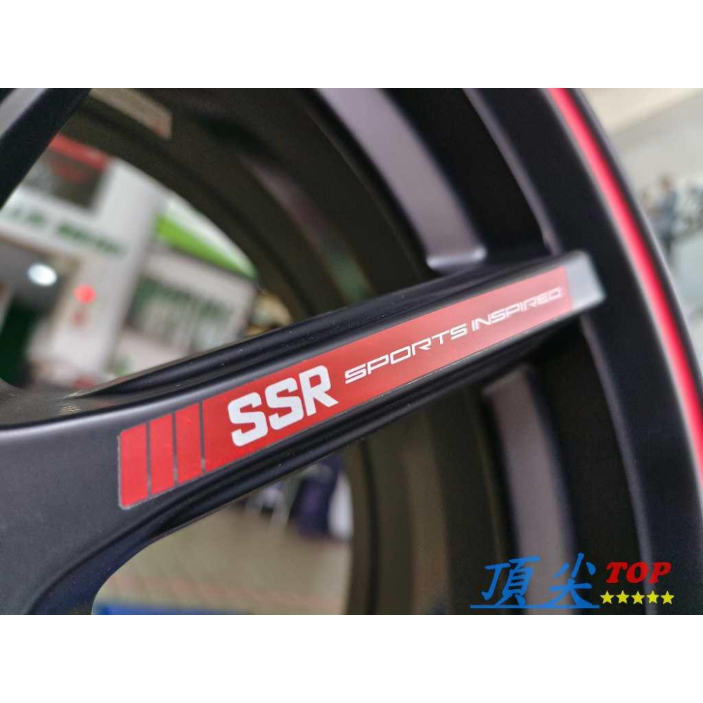 【頂尖】全新 SSR鋁圈 SSR GTV05 5X114.3/5X112/5X100/5X108 平光黑+紅邊-細節圖8