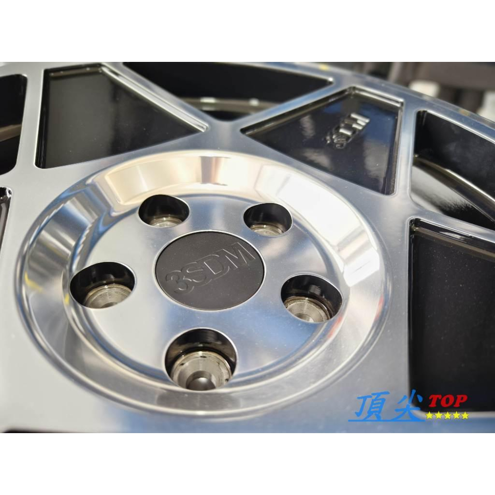 【頂尖】全新3SDM鋁圈 3SDM 0.05 亮黑+車面 店家限定版 8.5J 5X114.3 ET42 一套38000-細節圖2