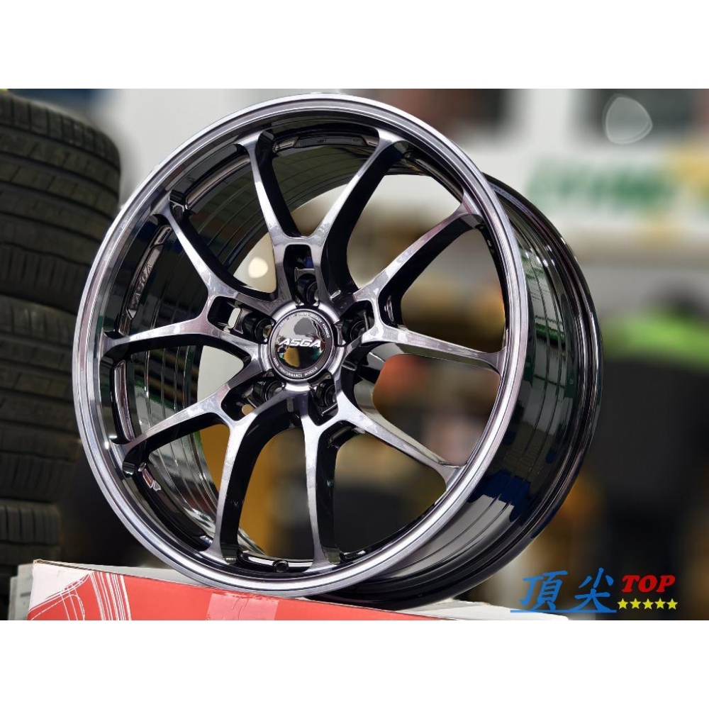 【頂尖】全新 ASGA  ARF15透明黑 18吋旋壓鋁圈5X114.3/5X112/5X108類RAYS G025LC-細節圖3