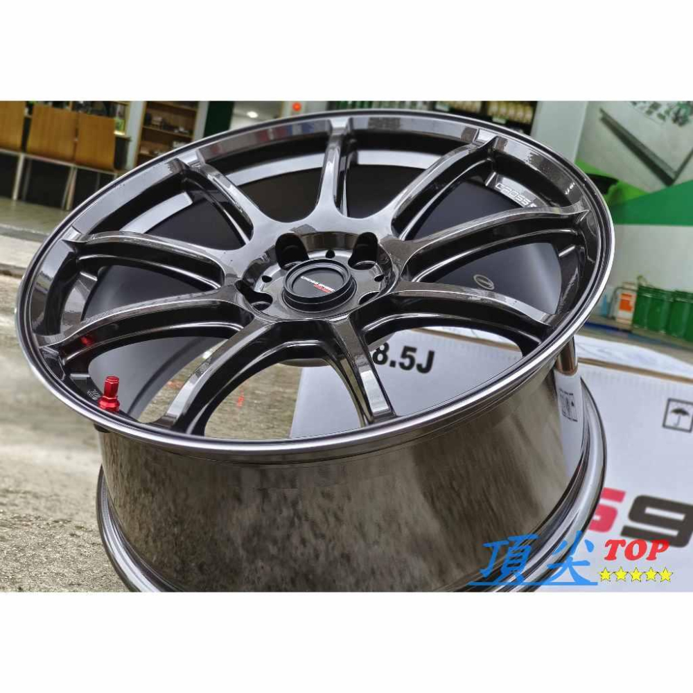 【頂尖】全新 SI鋁圈 RS9 8.5J 5X100/5X114.3/5X112/5X108 鑽石灰車邊+刻字 旋壓鋁圈-細節圖8