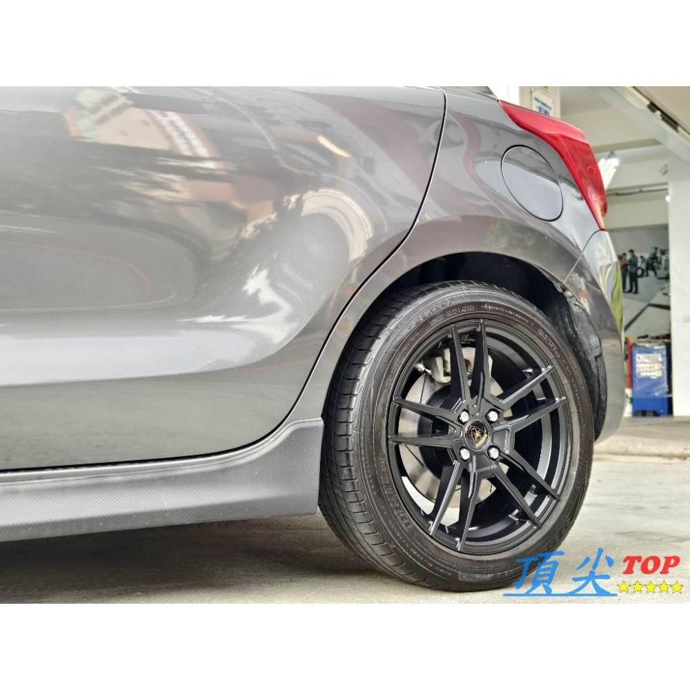 【頂尖】全新SI鋁圈 PS7 16吋鋁圈 4X100 7J ET40 平光黑鋁圈 SWIFT鋁圈/16吋 4孔100鋁圈-細節圖3