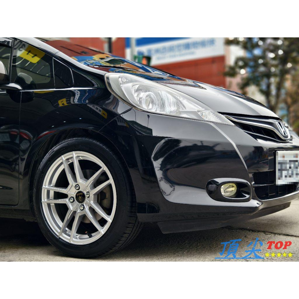 【頂尖】全新 si鋁圈 PS7 16吋鋁圈 4X100 7J ET40 閃銀 重量7.4KG FIT鋁圈實車照-細節圖2