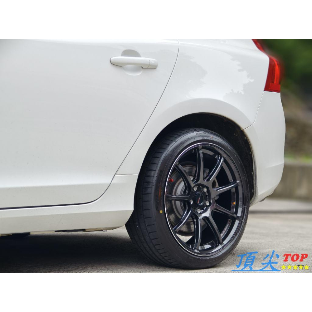 【頂尖】全新CROSS SPEED鋁圈RS9 18吋旋壓鋁圈8.5J 5X108 ET43 VOLVO V40鋁圈實車照-細節圖3