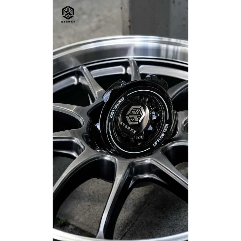 【頂尖】全新 STARKE鋁圈 SF2 18吋鋁圈 8J 5X108 ET40 黑高亮車邊 18吋旋壓鋁圈-細節圖2