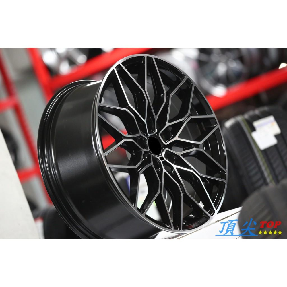 【頂尖】類M performance 19吋前後配鋁圈 0292 5X120 8.5 9.5J ET32+40 黑底車面-細節圖2